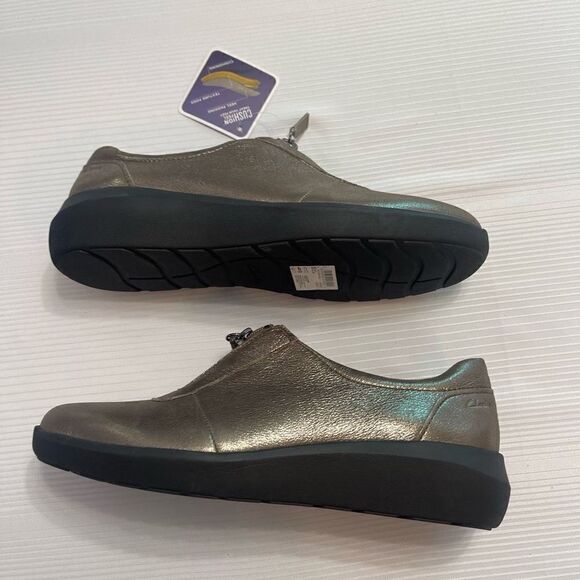 Clarks Metallic Kayleigh Sail Comfort Shoes Size 9 M New - Picture 7 of 12